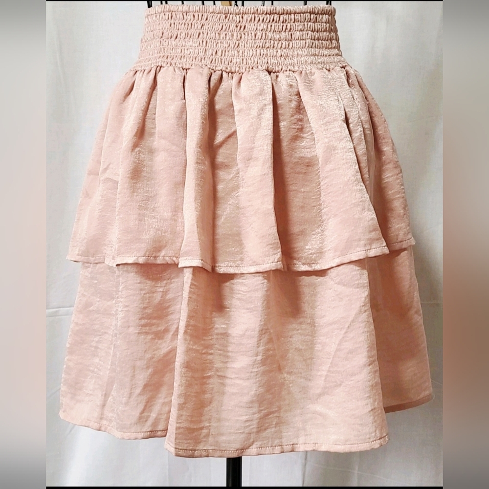 Elegant Beltaine Pink Tiered Skirt